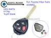 Toyota Hilux Yaris 4 Button Remote Key 433Mhz G Chip Toy43 Blade