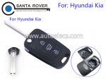 Hyundai Kia Flip Remote Key Shell Cover 3 Button