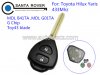 Toyota Hilux Yaris 2 Button Remote Key 433Mhz G Chip Toy43 Blade