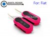 Fiat 500 Bravo Ducato Flip Remote Key Shell Cover 3 Button Pink