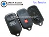 Toyota 4 Runner Remote Key Cover Case 2+1 Button FCC IDELVATDD