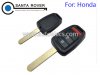 Honda Accord Straight Remote Key Shell 2+1 Button
