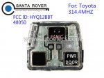 Toyota Remote 3 Button Set 48050(HYQ12BBT) 314.4Mhz