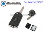 Mazda M2 M3 M5 M6 RX8 MX5 Flip Remote Case Fob Replacemen?t 2 Button