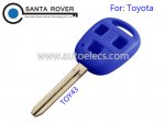 Toyota Corolla Camry Prado RAV4 Remote Key Case Shell Dark Blue 3 Button Toy43 Blade