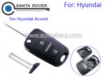 Hyundai Accent Folding Key Shell 3 Button