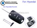 Hyundai Accent Folding Key Shell 3 Button