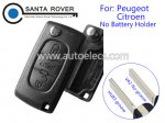 Peugeot 307 407 408 Citroen C3 C5 Flip Remote Key Case 3B No Battery Holder