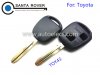 Toyota Corolla Camry Prado RAV4 Remote Key Case Shell Black 2 Button Toy43 Blade No Logo