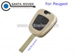 Peugeot 307 407 Citroen C3 C5 Remote Key Shell Case Gold Colour 2 Button VA2 No Groove