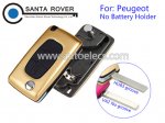 Peugeot 307 407 408 Folding Remote Key 3 Button Gold(With Battery Holder)