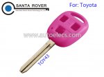 Toyota Corolla Camry Prado RAV4 Remote Key Case Shell Deep Pink 3 Button Toy43 Blade