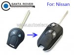 Modified Nissan Sentra Rogue Juke Cube Flip Folding Remote Key Case 2 Button