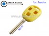 Toyota Corolla Camry Prado RAV4 Remote Key Case Shell Yellow 3 Button Toy43 Blade