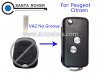 Peugeot 307 Citroen C5 Modified Flip Remote Key Case 2 Button VA2 Blade