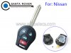Nissan Altima Armada Maxima Remote Key Shell 3+1 Button