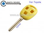Toyota Corolla Camry Prado RAV4 Remote Key Case Shell Yellow 3 Button Toy43 Blade