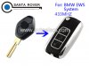 BMW Modified EWS Flip Remote Key 433Mhz 3 Buttons HU58 Blade