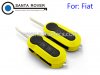 Fiat 500 Bravo Ducato Flip Remote Key Shell Cover 3 Button Yellow