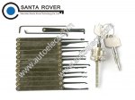 15pcs Unlocking Lock Pick Set With Transparent Practice Padlocks Cross Lock Opener