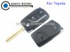 Toyota Flip Folding Remote Key Shell Cover 2 Button Toy43 Blade