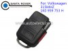 Volkswagen VW Remote Key Square Head 4 Button (315Mhz,1K0 959 753 H)