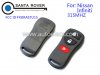 2002 - 2005 Nissan Infiniti 3 Button Keyless Entry Remote 315Mhz- KBRASTU15