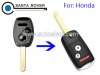 Honda Accord CRV Modified Folding Remote Key Shell 2+1 Button HON66 Blade