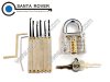 Transparent PadLock Locksmith Training Tools with 8pcs Lock Pick Set B