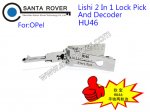 HU46 Lishi 2 in 1 Lock Pick and Decoder For Opel