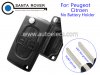 Peugeot 1007 Citroen C8 Flip Remote Key Case 4B No Battery Holder