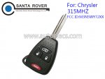 Chrysler Dodge Jeep 3+1button Remote Key M3N5WY72XX