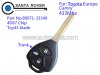 Toyota Europe Camry 3 button Remote Key 4D67 Chip 433Mhz(Trunk)