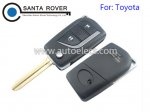 Toyota Flip Folding Remote Key Shell Cover 2 Button Toy43 Blade