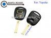Toyota Corolla Camry Prado RAV4 Remote Key Case Shell Black 2 Button Toy48 Blade With Logo