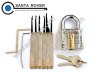 Transparent PadLock Practice Locksmith Tools with 8pcs Lock Pick Set A