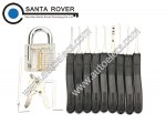 Locksmith PracticeTransparent Inner Visual Padlock Practice Set with 11Pcs Unlocking Lock Pick Key Lock Pick Tools