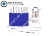 17PCS Quick Lock Pick Set With Transparent PadLock Tool White