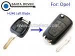 Opel Corsa Astra Kadett Monza Montana Flip Remote Key Case Shell 3 Button HU46 Left Blade