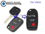 Volvo S40 V40 C70 XC90 S90 Modified Flip Remote Key Shell Case 3+1 Button