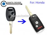 Honda Odyssey Modified Flip Remote Key Case 2+1 Button HON58R Blade