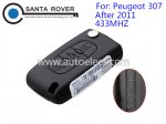 Original Peugeot 307 0536 Model After 2011 Year 3 Button Flip Remote Key