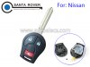 Nissan Cube Juke Rogue Versa Remote Key Shell 2+1 Button