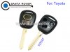 Toyota Corolla Camry Prado RAV4 Remote Key Case Shell Black 3 Button Toy47 Blade With Logo