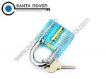 7Pins Colorful Transparent Visible Cutaway Padlock Lock Pick For Locksmith Practice Training Light Blue