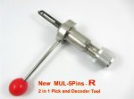 New MUL-T-LOCK 5Pins (R) decoder and pick tool