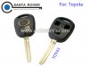 Toyota Corolla Camry Prado RAV4 Remote Key Case Shell Black 3 Button Toy43 Blade With Logo