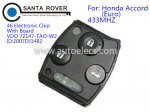 Honda Accord 2008-2010 Year Euro Model Remote Key 433Mhz 3 Button