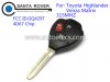 Toyota GQ429T Highlander Venza Matrix 3 Button Remote Key 315Mhz 4D67 Chip