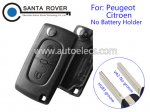 Peugeot 307 308 407 408 Citroen C3 C5 Flip Remote Key Case 2B No Battery Holder